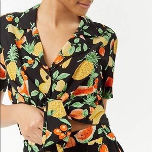 Forever 21 fruity top 🍌🍉🍋🍓